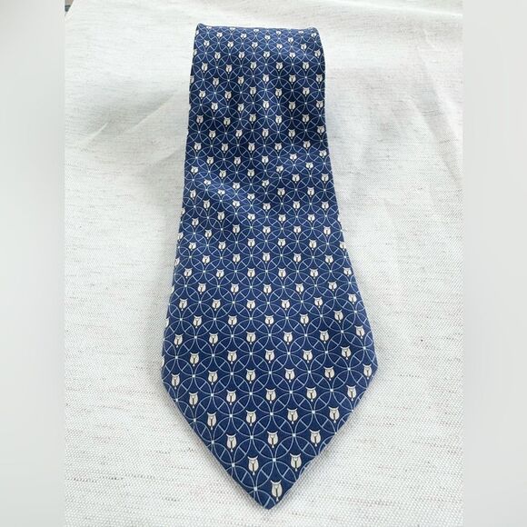Salvatore Ferragamo Owl Print Men’s Silk Tie